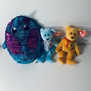 Ty Beanie Baby and Shimmeez Plush Toy Bundle
